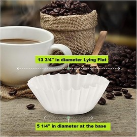 Coffee Paper Filters Plexon 13 3/4" x 5 1/4", Commercial, 10 Gallon Urn Style, 250/Case