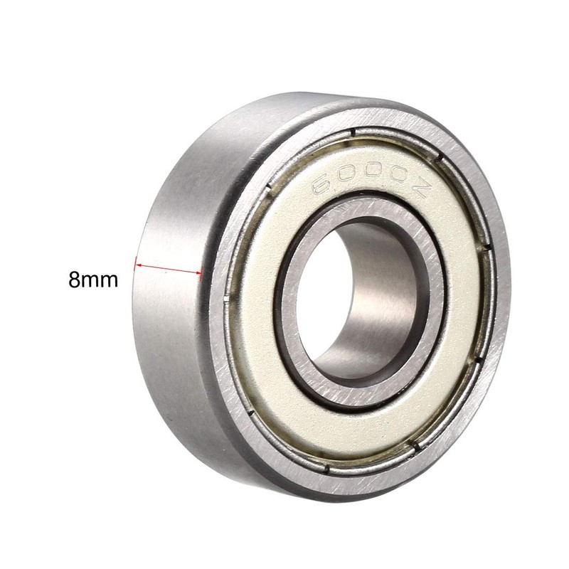 sourcing map Deep Groove Ball Bearings Double Shielded Chrome Bearing