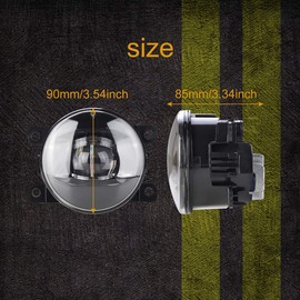 SIEMID - Faro Antiniebla LáMpara Luz led de nueva mejorada para Mitsubishi Outlander ASX Sport RVR Montero Pajero L200 Lincoln Navigator LS 2005 2006 2007 2008 2009 2010 2011 2012 2013 2014 2015 2016