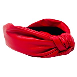 Shimmer Anna Shine Women's Leather Headband (Red)