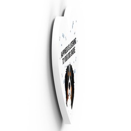 Global Designs Bernese Mountain Dog Happiness Is Your Dog Snoring Katie Pearson Artworks Heart Shaped Wooden Magnet