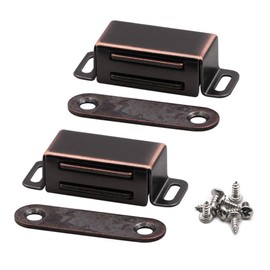 Cabinet Door Catch with Strong Magnetic, 1.2mm Thickness Furniture Latch, Oil Rubbed Bronze (Pack of 2)