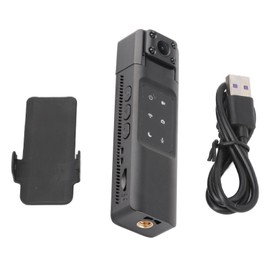 MOUMOUTEN Body Worn Camera, Body Mounted Camera with Back Clip, 1080p WiFi Night Shockproof Driving Recorder, Motion Detection, Black