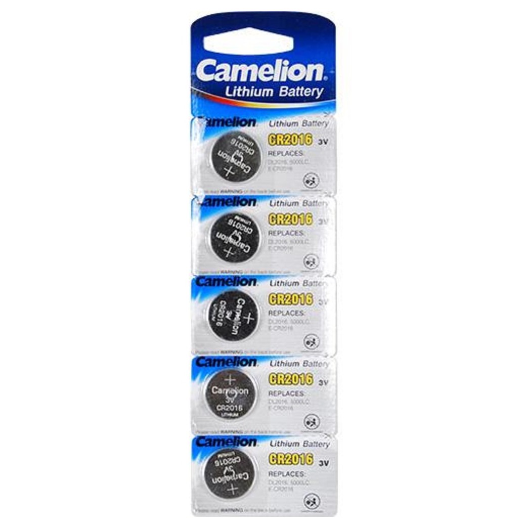 5 Pack Camelion CR2016 3V Battery use with watches flashing toys jewelery calculators and small electronics