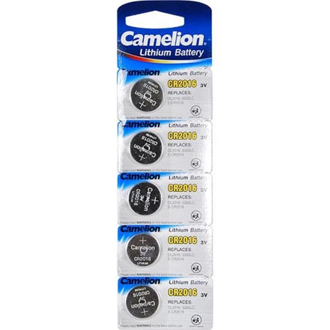 5 Pack Camelion CR2016 3V Battery use with watches flashing toys jewelery calculators and small electronics