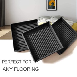 Furniture Coasters,4 Pcs 4” Furniture Caster Cups - Non Slip Furniture Pads Hardwoods Floors - Non Skid Furniture Grippers, Rubber Furniture Feet, Anti Slide Floor Protector for Bed Couch Stoppers