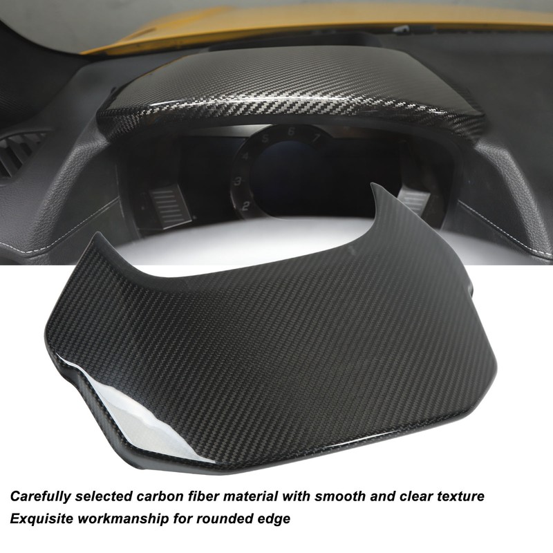 Center Console Dashboard Cover Carbon Fiber Interior Decoration Replacement for