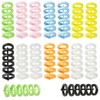 EUSTACE 16 Pcs 6 Holes Loose Leaf Binder Rings Plastic