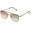 Lacoste Men's L105SND Aviator Sunglasses, Bronze/Gradient Khaki, 55 mm