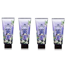 Kose Precious Garden Body Milk, Relaxing Flowers, 7.1 oz (200 g) x 4 Packs