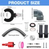 Rain Butt Connection Set, Rainwater Collector for Downpipes 70-100 mm,