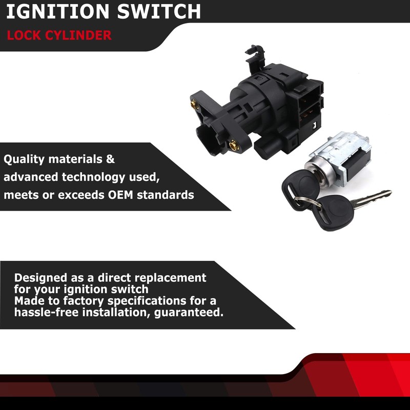 FEXON Ignition Switch & Ignition Lock Cylinder with 2 Keys