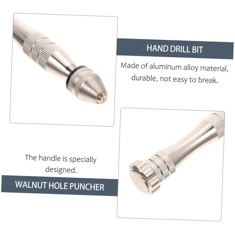 SHINEOFI 1Set Precision Hand Drill Bit Alloy Manual Punch Drill