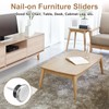 sourcing map 8 Pcs Nail-on Furniture Sliders, 7/8"(22mm) Iron Round
