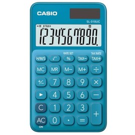 Casio SL-310UC-BU Calculator, 10 Digits, Blue