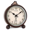 Peakeep 4" Small Battery Operated Antique Retro Analog Alarm Clock