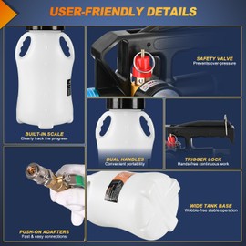 GOOACC Transmission Fluid Pump Kit 6L Automotive Pneumatic Oil Fluid Extractor ATF Refill Dispenser Transfer Pump with 15 ATF Filler Adapters 1.6 Gal 2 Ways Vacuum Fluid Evacuator Oil Change Tool Set