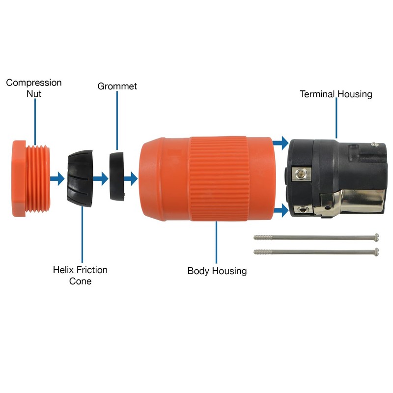 Conntek 60723 3 Phase 50-Amp 250V Assembly Female Connector
