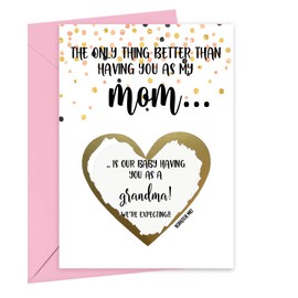 Pregnancy Scratch Off Card for Best Friend New Baby, Scratcher Card for Bestie, Promotion to Auntie Baby Announcement (Mom)