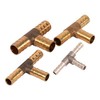 Keenso 3-Way T-Piece Fuel Hose Barbed Connector, Brass Joiner Hose