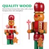 CLISPEED Christmas Wooden Nutcracker Doll Decor: Gingerbread Man Adorn Nutcracker