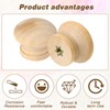 Mozeat Lens 20 Pcs 1.1 Inch Round Wood Cabinet Knobs