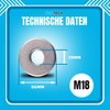 PROTECH Pack of 10 M18 Large Washers DIN 9021 Stainless