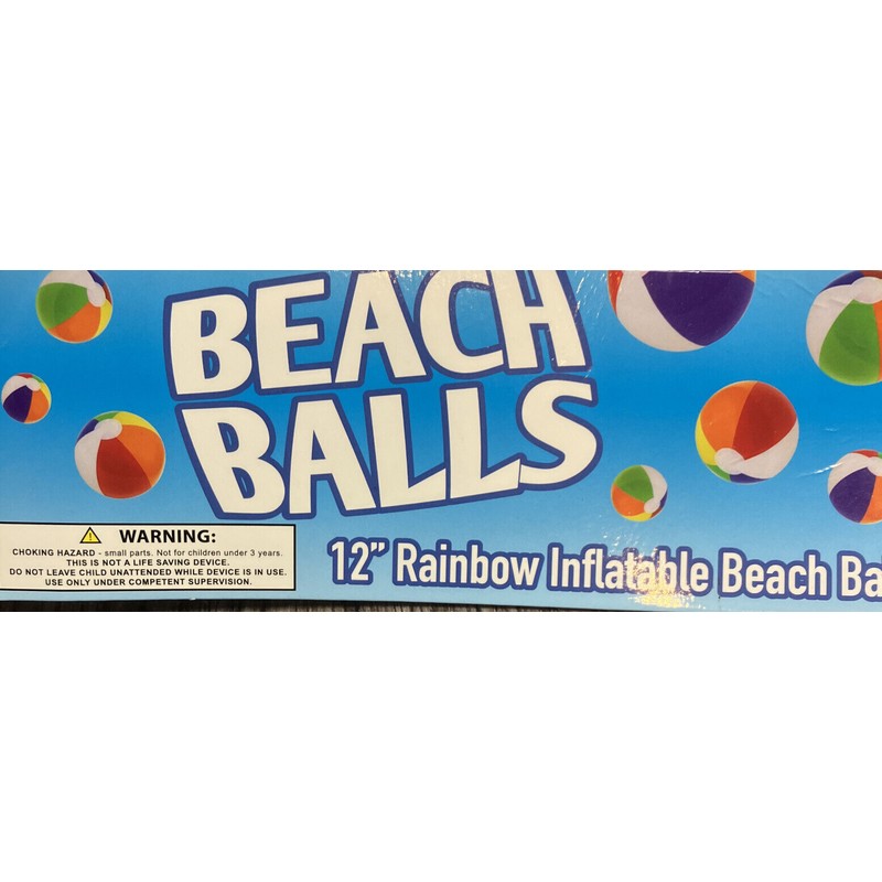 KANGAROO 12" Inch Inflatable Pool Party Toy Rainbow Beach Ball