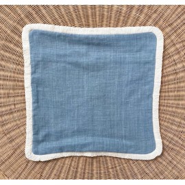 Serena & Lily NEW Serena & Lily Bowden Linen Pillow Cover (20” SQ)-Coastal Blue