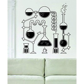 Science Beakers Original Quote Decal Sticker Wall Vinyl Art Home Room Decor Teacher School Classroom Chemistry Atom Beaker DNA