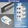 Everest Media Solutions 45° Angled CAT6 Keystone Jack in White