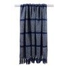 DII Navy Stripe Homespun Woven Throw, 50x60" with 2.5" fringe,