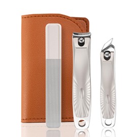 Portable Manicure Sets Practical Pedicure Kits Stainless Steel Nail Clippers Tool Fingernail Cut Travel Grooming Case Nail Scissors Personal Care Tools for Men and Women (Champagne Gold)