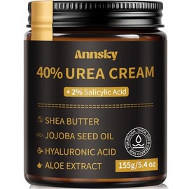 Crema de urea 40% más ácido salicílico 2%, crema para pies secos y agrietados, callos profesionales crema hidratante de máxima fuerza, 5.47 oz