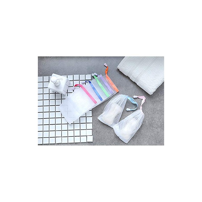 Andiker Soap Bag Soft for Shower,7 Pcs Mesh Soap Pouch