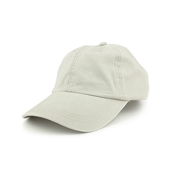 Armycrew Low Profile Plain Washed Pigment Dyed 100% Cotton Twill Dad Cap - Beige