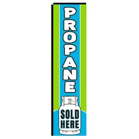 Propane Sold Here Business Advertising Rectangle Feather Banner Swooper Flag for Business, 3x12ft Replacement Square Flag Only