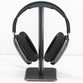 Headphone Stand, Universal Gaming Headset Holder Aluminum Alloy with TPU Tray, Non-Slip Base for All Headphones