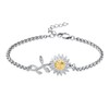 AIWENXI Sunflower Cremation Jewellery Urn Bracelet for Ashes for Women