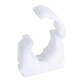 ROHANS Single 15mm HINGED Pipe Clips TS15 for PIPEWORK Black, White, Red, Yellow, Blue, Pack of 5, 10, 15, 20, 50, 100 (10, White)