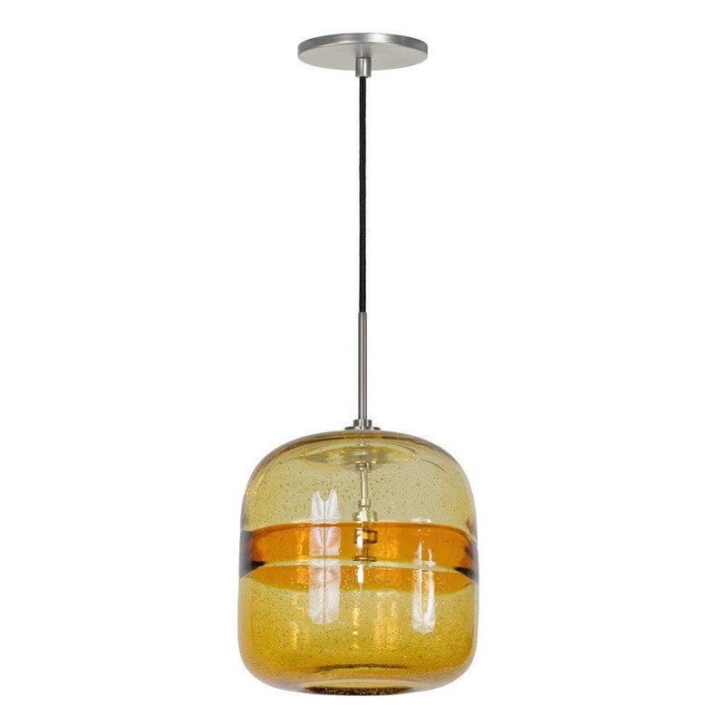 Jesco Lighting PD407-GN/BN 1-Light Line Voltage Pendant and Canopy with