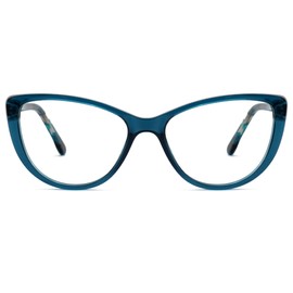 Zeelool Stylish Cat Eye Glasses TR90 Eyewear Blue Light Blocking Glasses Computer Glasses for Women Oversized Glasses ZJGT466241-01 Blue
