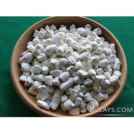 WHITE Clay in the granules edible chunks (lump) natural for eating (food), 1 lb (450 g)