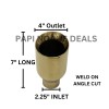 PAPI NOAHS DEALS Gold 4" Out Exhaust Tip Tailpipe 2.25"