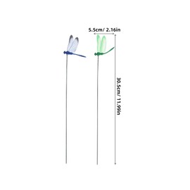 Simulation Dragonfly Garden Stakes, 20pcs 3D Dragonfly Stakes Decor Dragon Fly Clip Artificial Dragon Flies Flower Pot Decoration, PVC Material for Insect Away, Pots, Vase, Home and Patio, 4 Colors
