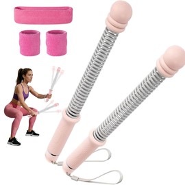 Ropeless Battle Ropes with Wristband, Adjustable Workout Equipment for Home Gym,Cordless Battle Ropes for Full-Body Training,HIIT,Cardio & Muscle Training for Women & Fitness Enthusiasts (Pink)