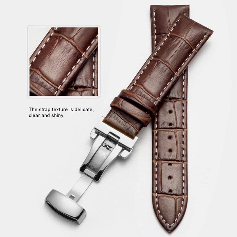 Breathable Leather Strap, Soft Touch Men's Strap Accessories - 22mm