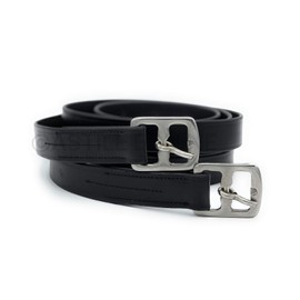 Astile Equestrian Leather Stirrup Leathers Adults Or Childs Black Brown Color Strong Leather With Soft Finish (54-Inch, Black)