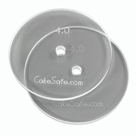 CAKESAFE – 2-4” Clear ¼” Acrylic Disks – Perfect Icing Tool to Smooth the Buttercream on Your Cakes
