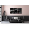 NAN Wind 3 Pcs Wall Art Beautiful Detroit Skyline Black